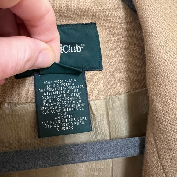 Hunt Club oversized blazer, brown,  padded shoulders, 100% wool, 10T - Picture 5 of 9